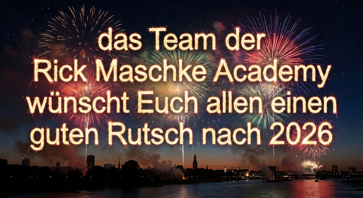 Das Team der  Rick Maschke Academy wünschten Euch allen einen guten Rutsch nach 2026