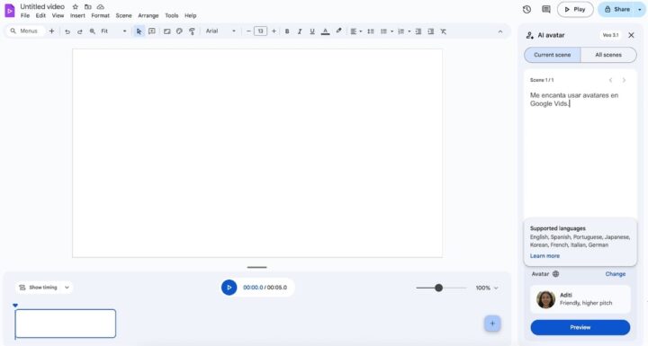 Google Vids: KI-Avatare und Voiceover jetzt auch auf Deutsch verfügbar