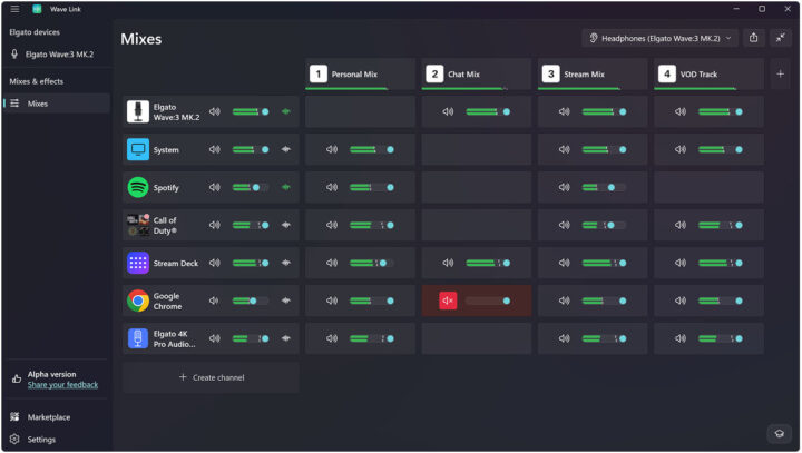 Elgato veröffentlicht die kostenlose Software Wave Link 3.0