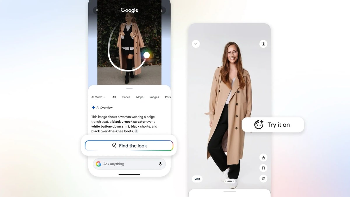 Circle to Search: Google bringt Multi-Objekt-Suche und virtuelle Anprobe