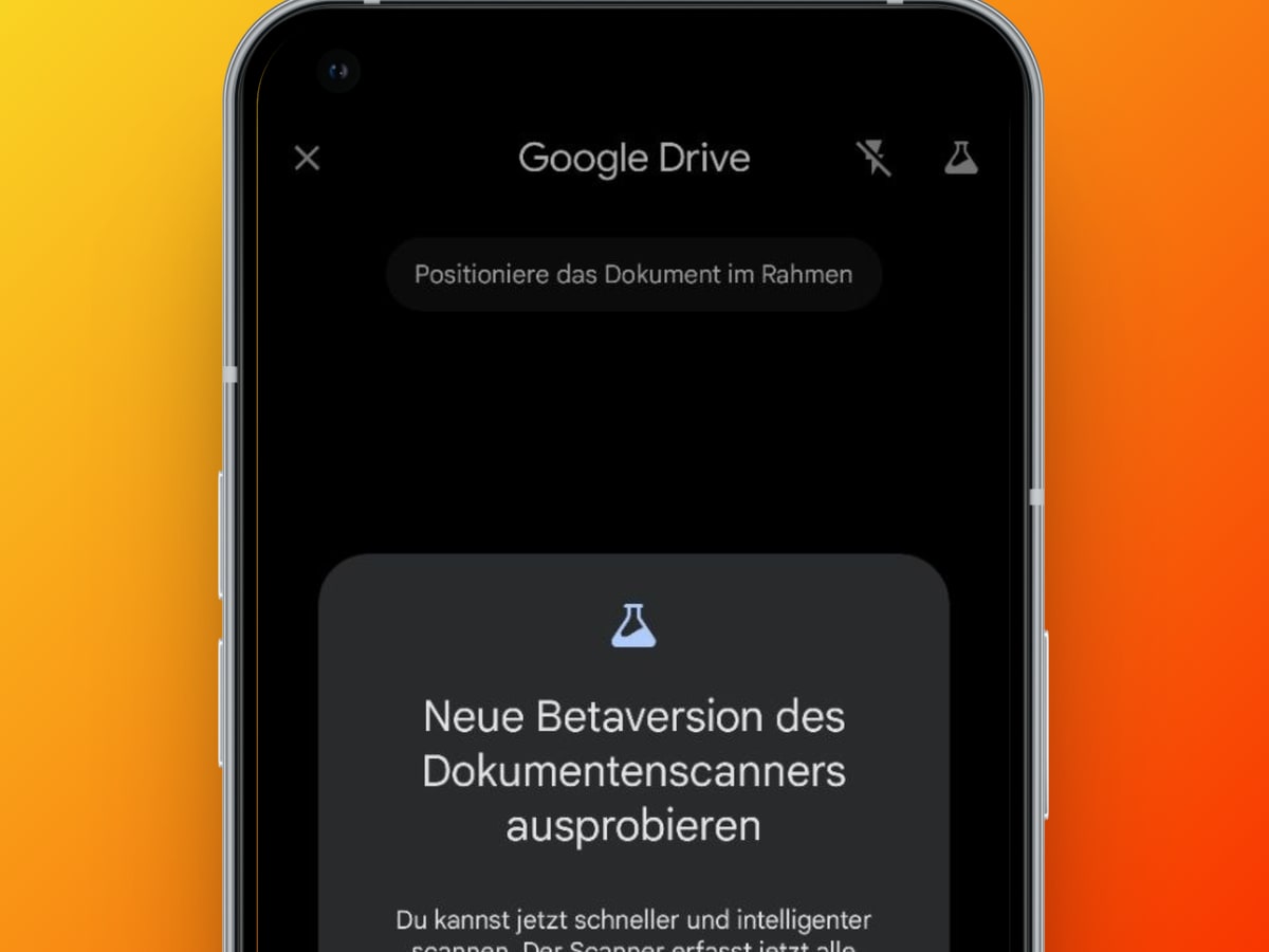Google-Drive-Dokumentenscanner-Beta