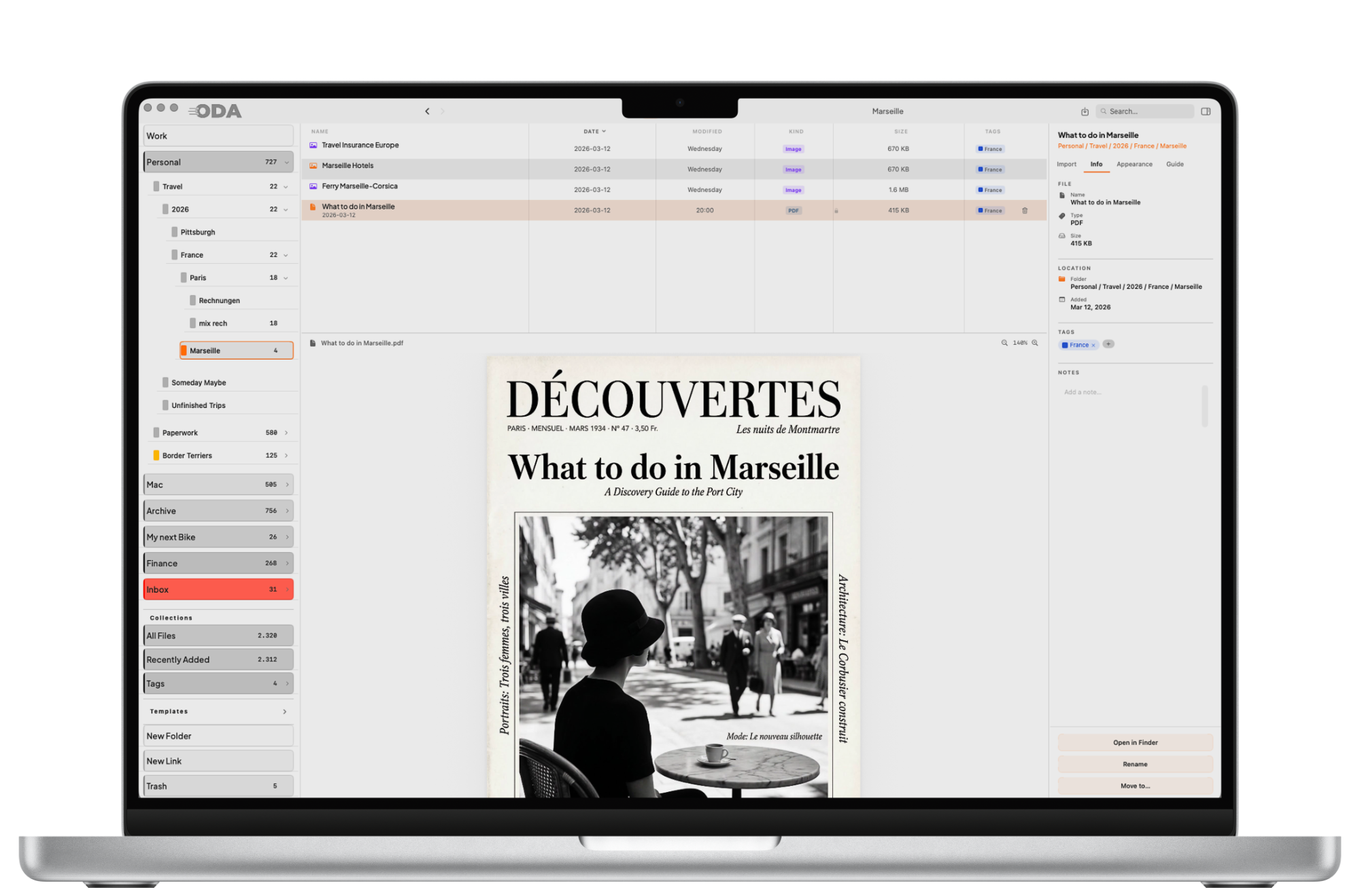Dokumentenmanagement am Mac: Oda