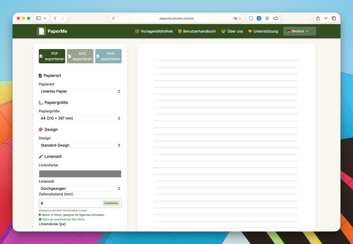 PaperMe generiert Vorlagen für Notizen und mehr