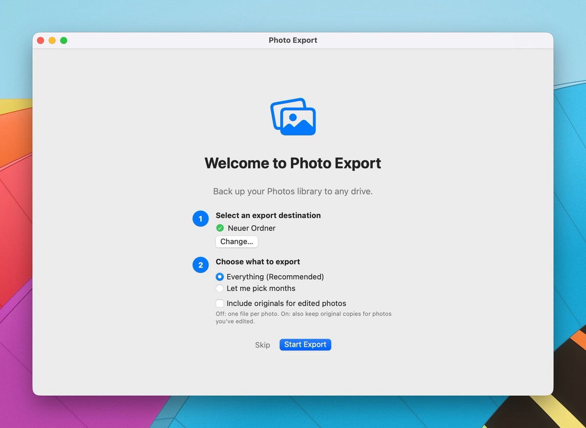 Photo Export: Backup für Apple Fotos in Ordnerstrukturen