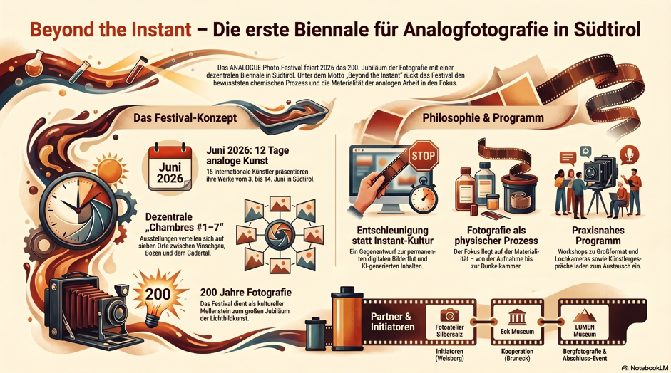 Analoges Festival "Beyond the Instant“
Erste Biennale für Analogfotografie in Südtirol angekündigt