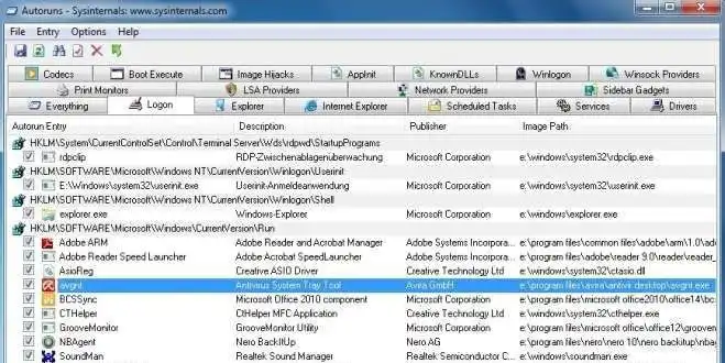 AutoRuns für Windows