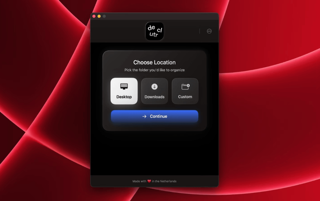 Declutr App mal schnell im Finder sortiert 