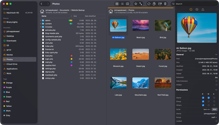 Dateimanager ForkLift 4.5 bringt neue Spalten und Kommentar-Funktion