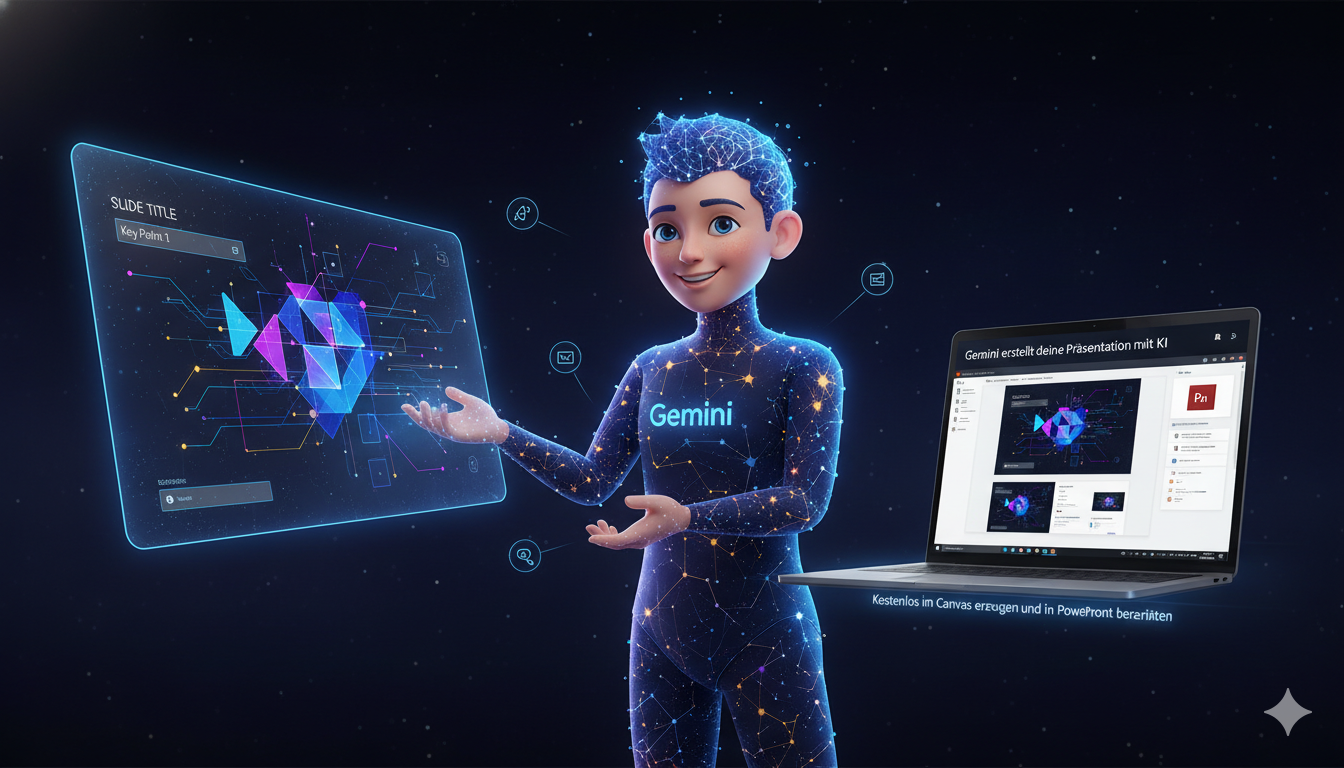 Gemini erstellt deine Präsentation mit KI: Kostenlos im Canvas erzeugen und in PowerPoint bearbeiten