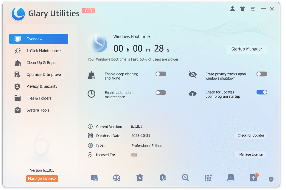 Glary Utilities Pro für Windows 