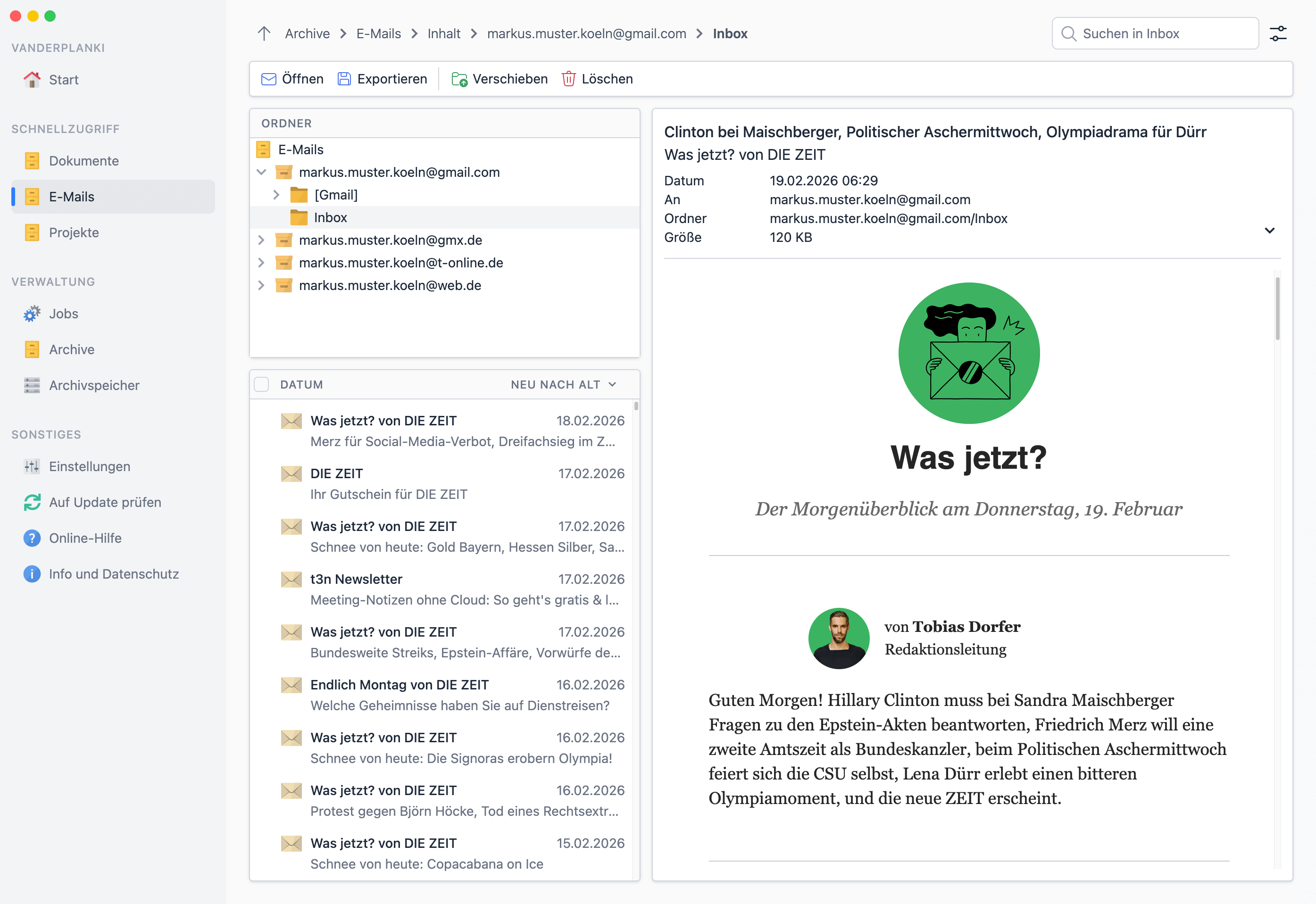 Tipp: Vanderplanki Desktop 4 bringt zeitgesteuerte Archivierung