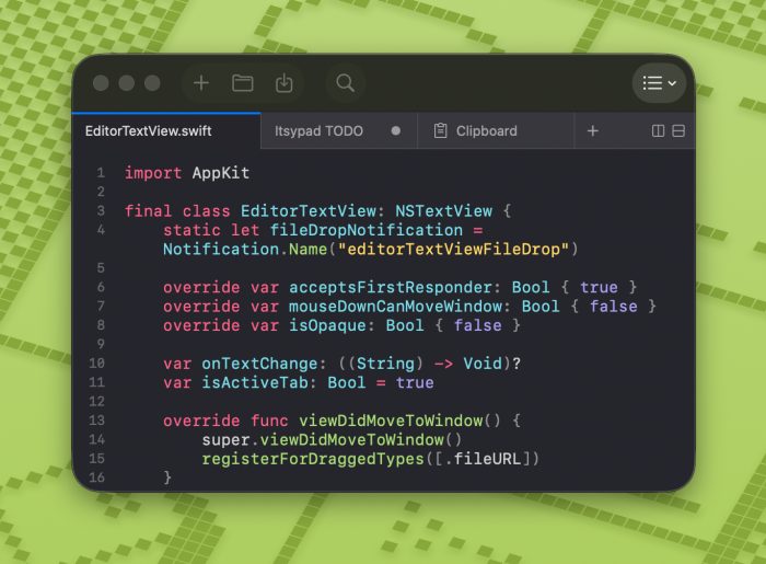 MacOS: Itsypad kombiniert Editor und Manager für die Zwischenablage