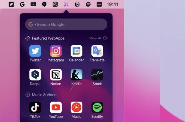 MenubarX der leistungsfähiger Browser für die macOS-Menüleiste
