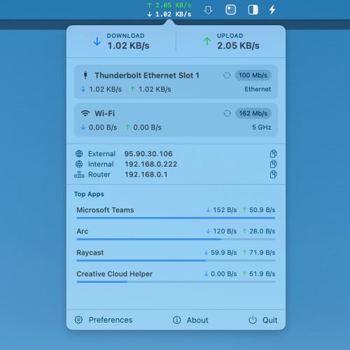 Geheimtipp Netfluss: Freie Mac-App zeigt Netzwerkinfos und Aktivität