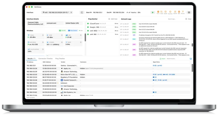NetViews bündelt Netzwerkdiagnose unter macOS