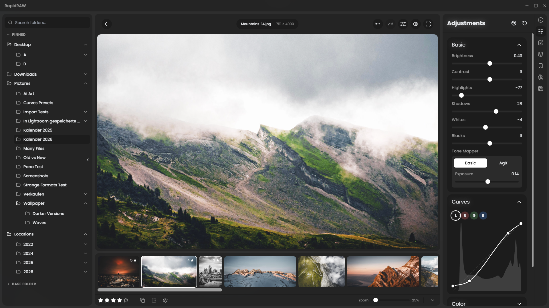 RapidRAW: RAW-Bearbeitung unter Windows, macOS und Linux