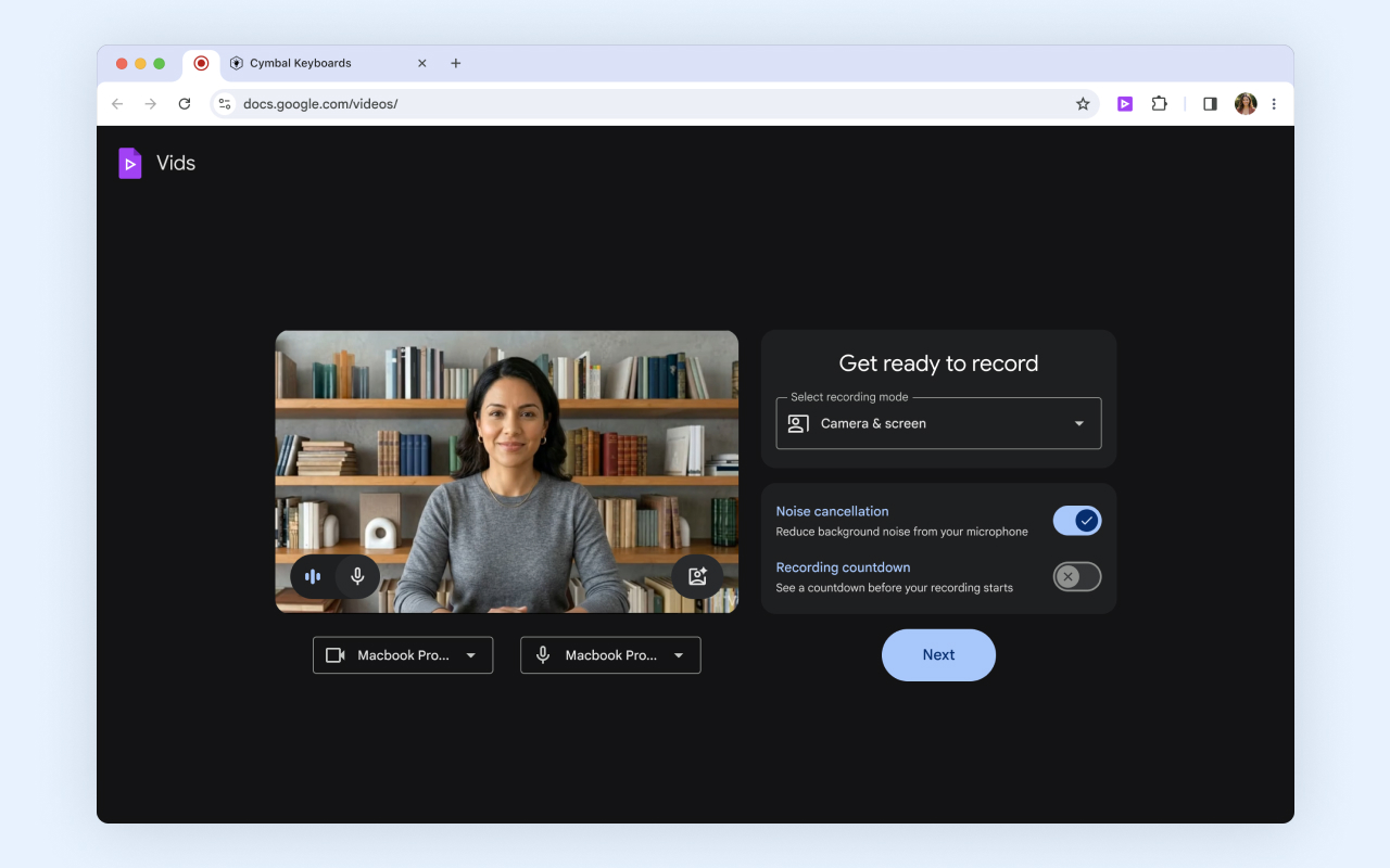 Google Vids: Neue Screen-Recorder-Erweiterung für Chrome