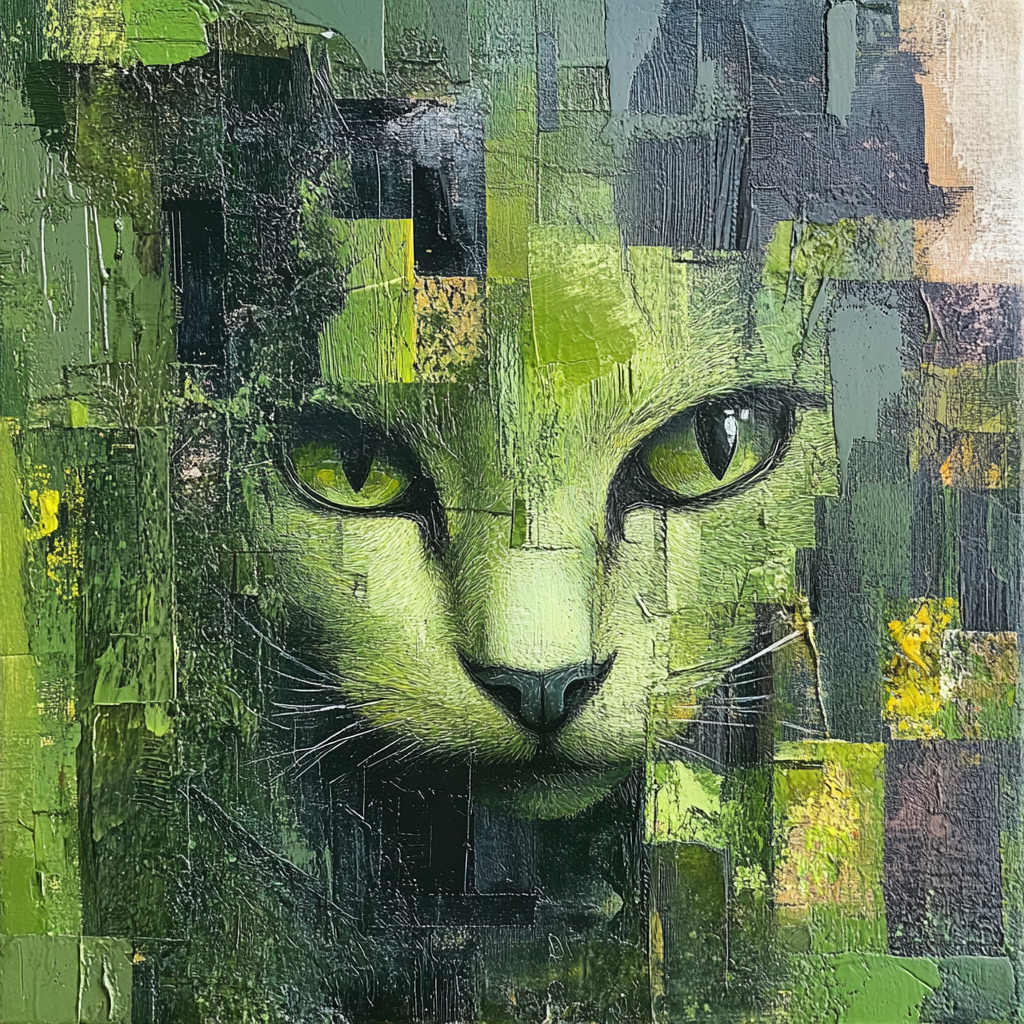 Vom Text zum Bild: So funktioniert Stable Diffusion ( Wie die grüne Katze entsteht )  