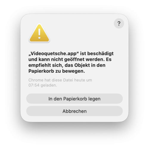 Tipp: Nicht signierte Mac-Apps wenn sich App-Downloads nicht starten lassen