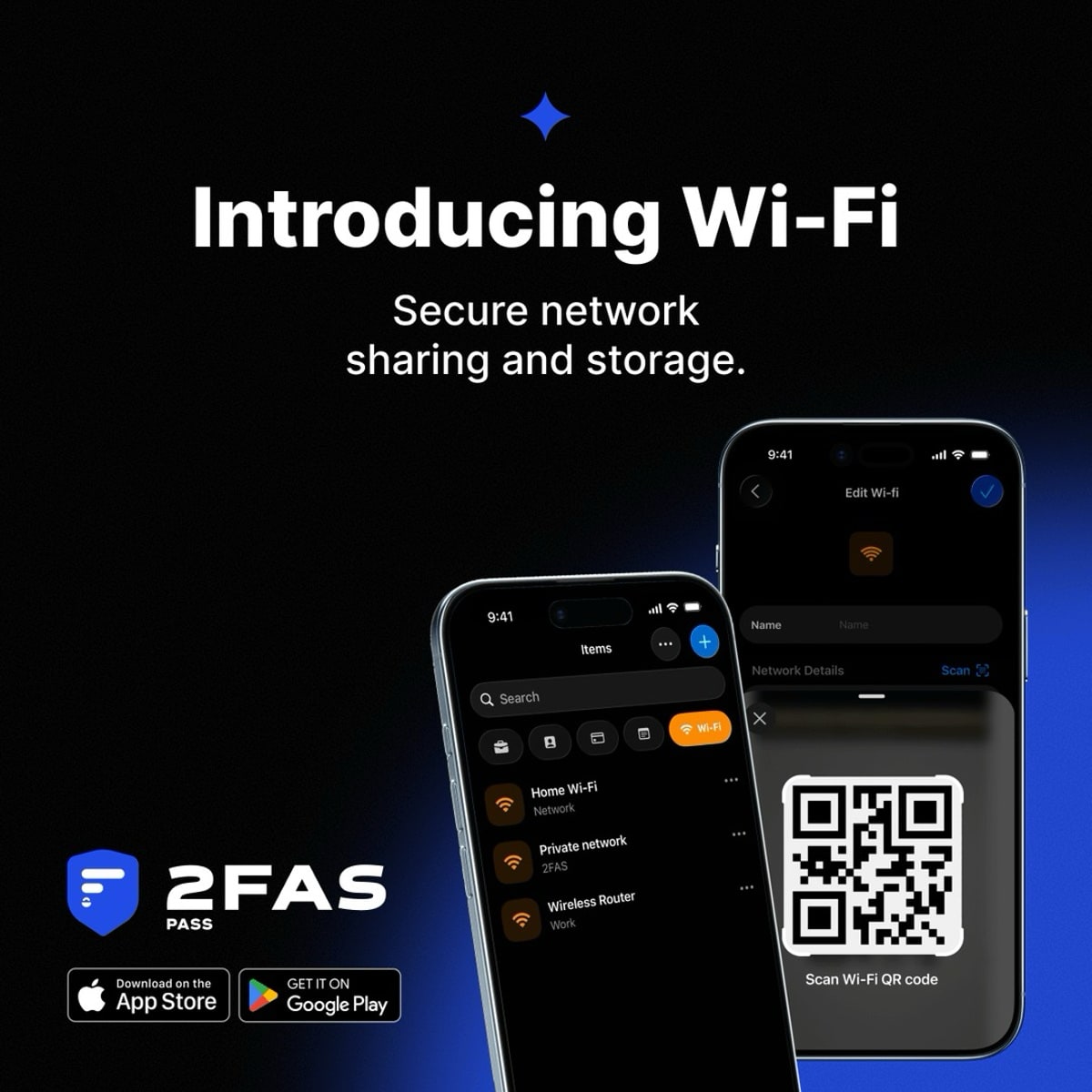 2FAS Pass: WLAN-Zugangsdaten lassen sich speichern und teilen